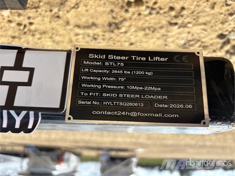  GIYI GY-STL75 75 in Skid Steer Tire Lifter (Unused Drugi deli