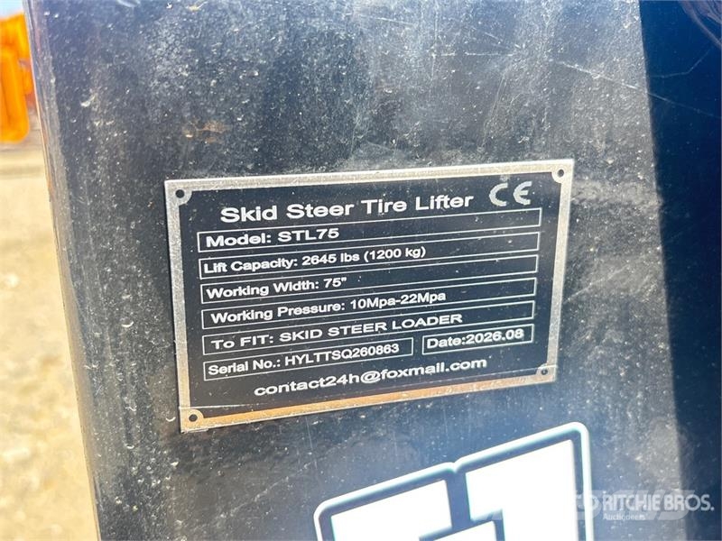 GIYI GY-STL75 75 in Skid Steer Tire Lifter (Unused Egyéb alkatrészek
