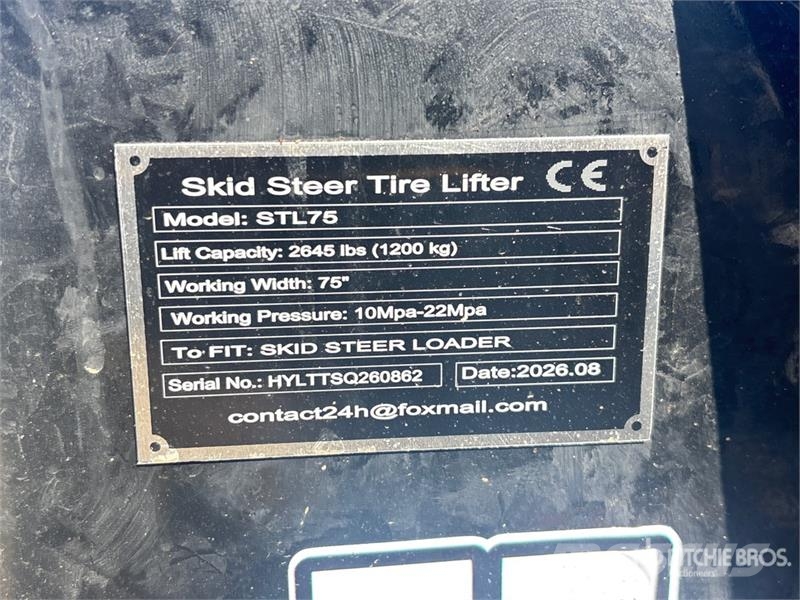 GIYI GY-STL75 75 in Skid Steer Tire Lifter (Unused Kiti naudoti statybos komponentai