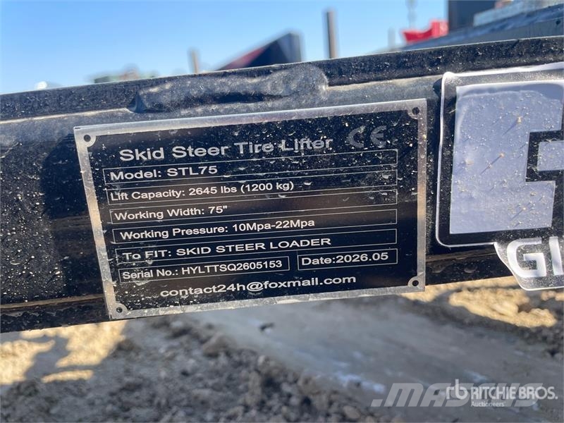  GIYI GY-STL75 75 in Skid Steer Tire Lifter (Unused Andre komponenter