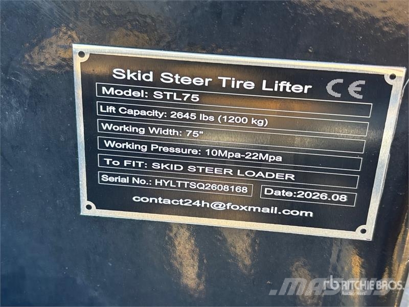 GIYI GY-STL75 75 in Skid Steer Tire Lifter (Unused مكونات أخرى