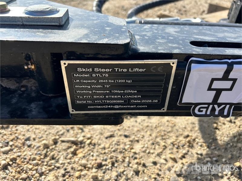 GIYI GY-STL75 75 in Skid Steer Tire Lifter (Unused Drugi deli