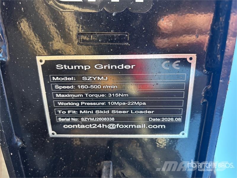 GIYI GY-SZYMJ Mini Skid Steer Stump Grinder (Unuse 動力耙和旋轉式耕耘機