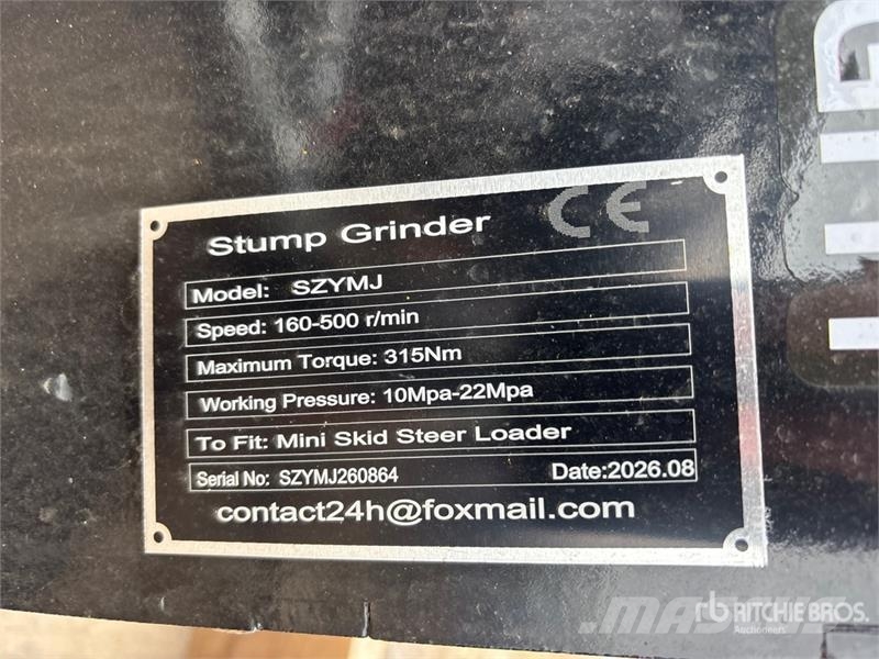 GIYI GY-SZYMJ Mini Skid Steer Stump Grinder (Unuse 動力耙和旋轉式耕耘機