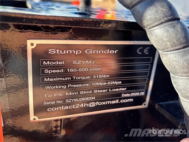 GIYI GY-SZYMJ Mini Skid Steer Stump Grinder (Unuse 動力耙和旋轉式耕耘機
