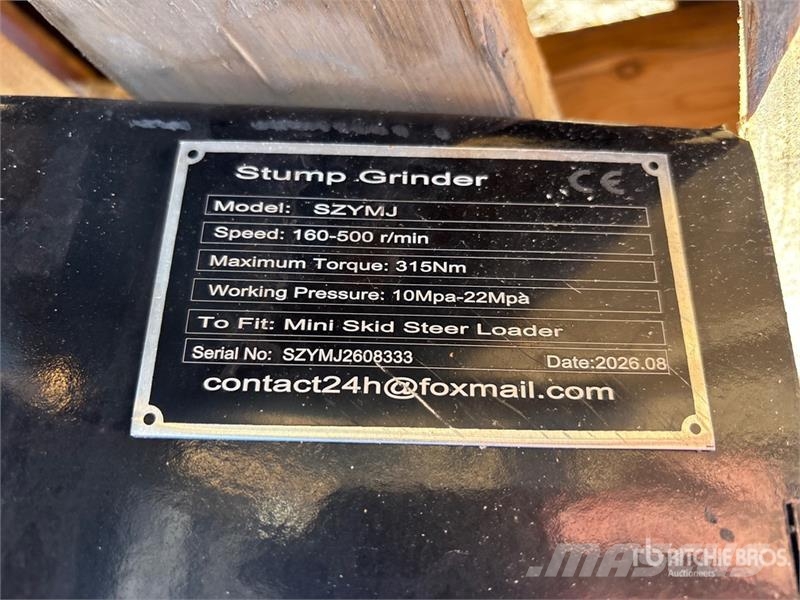GIYI GY-SZYMJ Mini Skid Steer Stump Grinder (Unuse 動力耙和旋轉式耕耘機