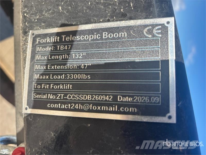 GIYI GY-TB47 132 in 3300 lb Forklift Telescopic Bo Egyéb adapterek és tartozékok