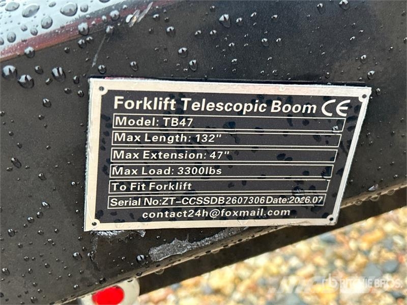  GIYI GY-TB47 132 in 3300 lb Forklift Telescopic Bo Övriga tillbehör och komponenter