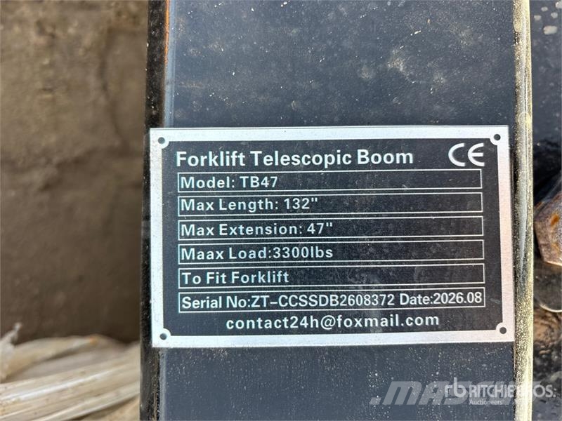 GIYI GY-TB47 132 in 3300 lb Forklift Telescopic Bo Other attachments and components