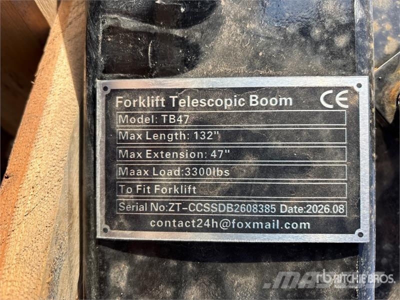 GIYI GY-TB47 132 in 3300 lb Forklift Telescopic Bo Other attachments and components