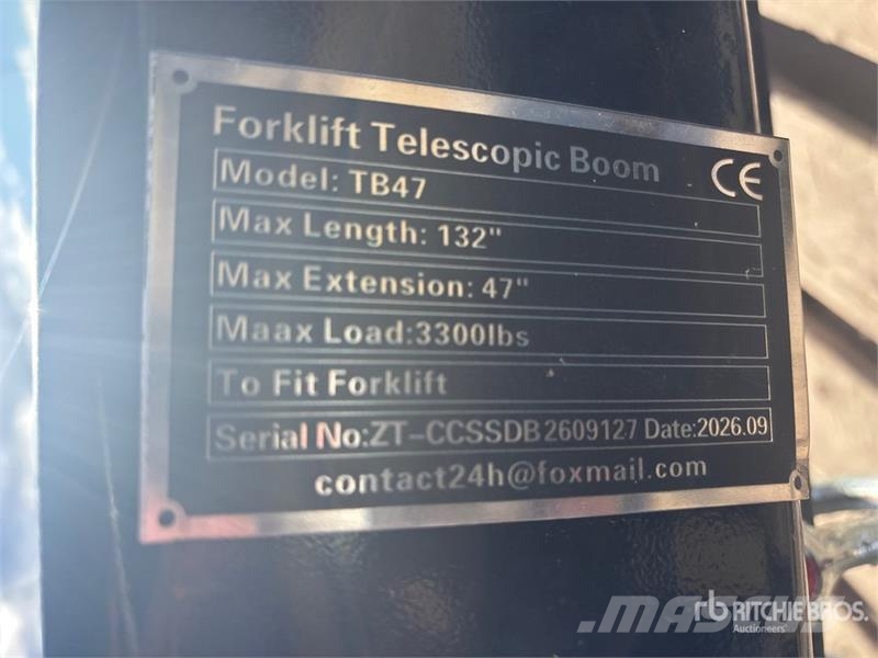 GIYI GY-TB47 132 in 3300 lb Forklift Telescopic Bo Andere Ausstattung und Zubehör