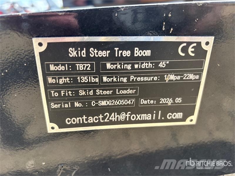 GIYI GY-TB72 Skid Steer Tree Boom (Unused) Drugi deli