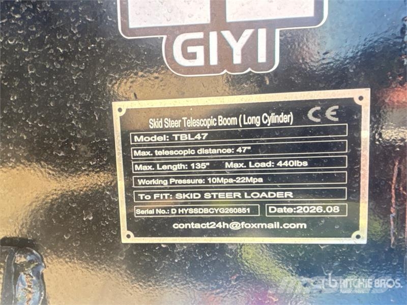  GIYI GY-TBL47 135 in Skid Steer Telescopic Boom (L Kiti naudoti statybos komponentai