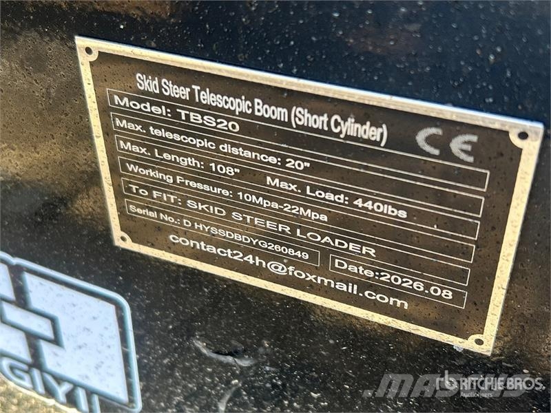 GIYI GY-TBS20 108 in Skid Steer Telescopic Boom (S Kiti naudoti statybos komponentai