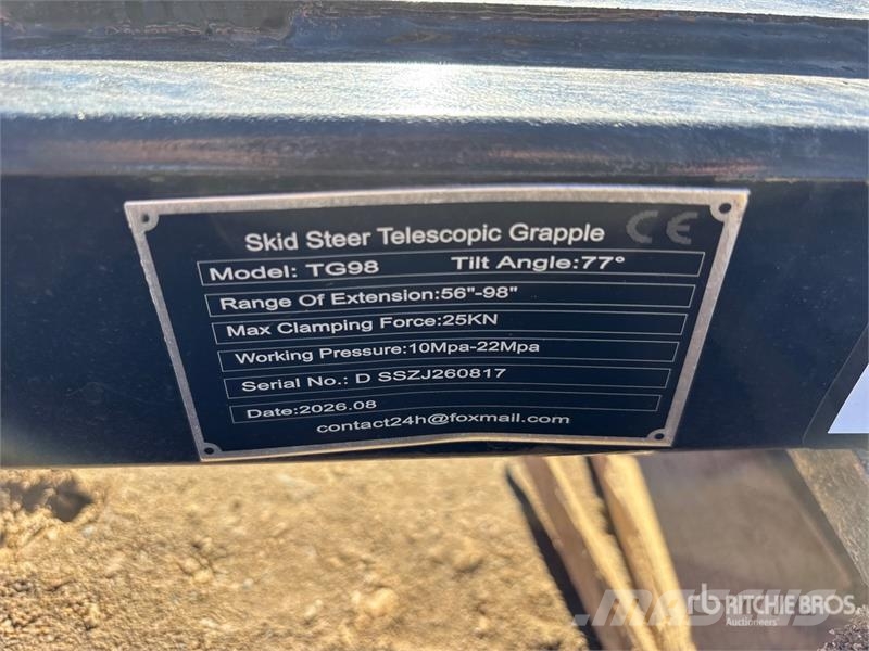 GIYI GY-TG98 Telescopic Skid Steer Grapple (Unused Pinze