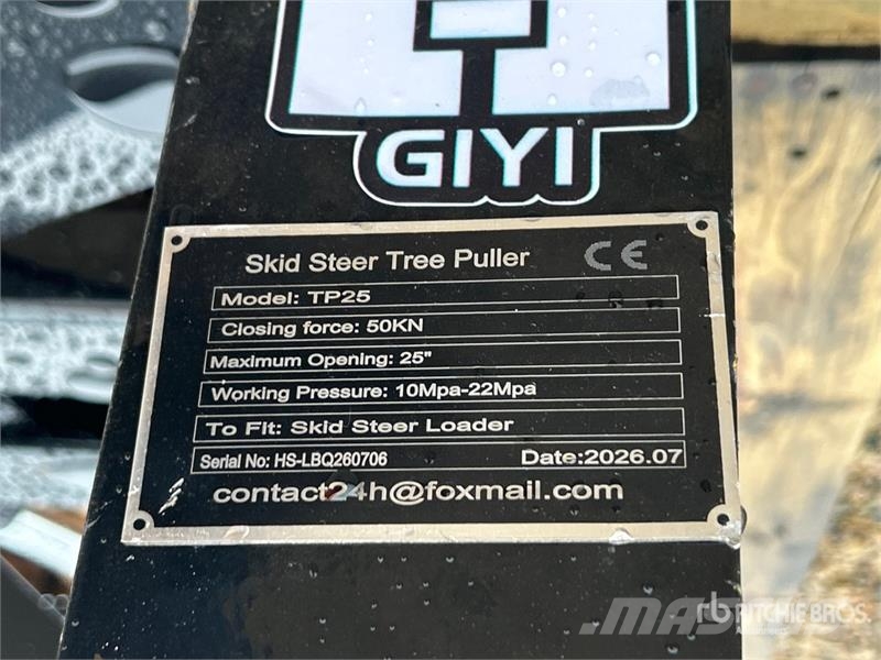 GIYI GY-TP45 25 in Skid Steer Post Puller (Unused) Drugi deli