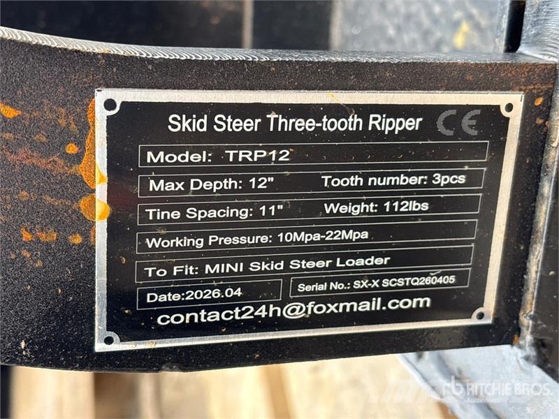  GIYI GY-TRP12 Mini Skid Steer Ripper Scarifier (Un Escarificadores