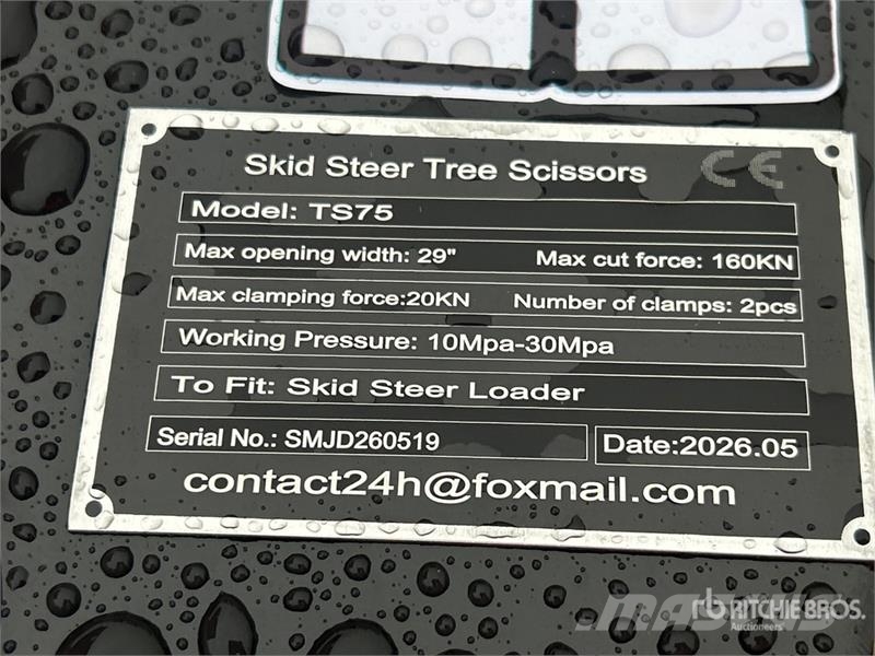 GIYI GY-TS75 29 in Skid Steer Tree Shear (Unused) Scharen