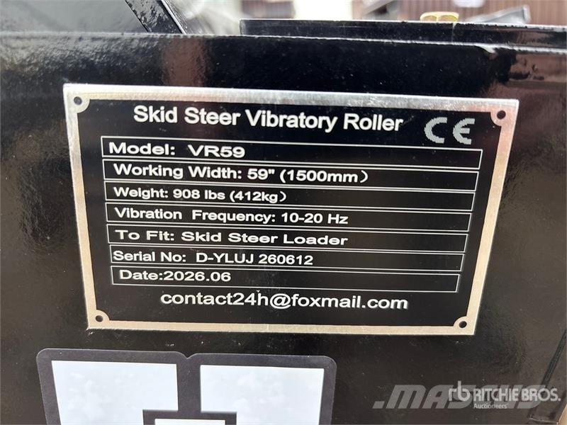 GIYI GY-VR59 59 in Skid Steer Vibratory Roller (Un Rollers