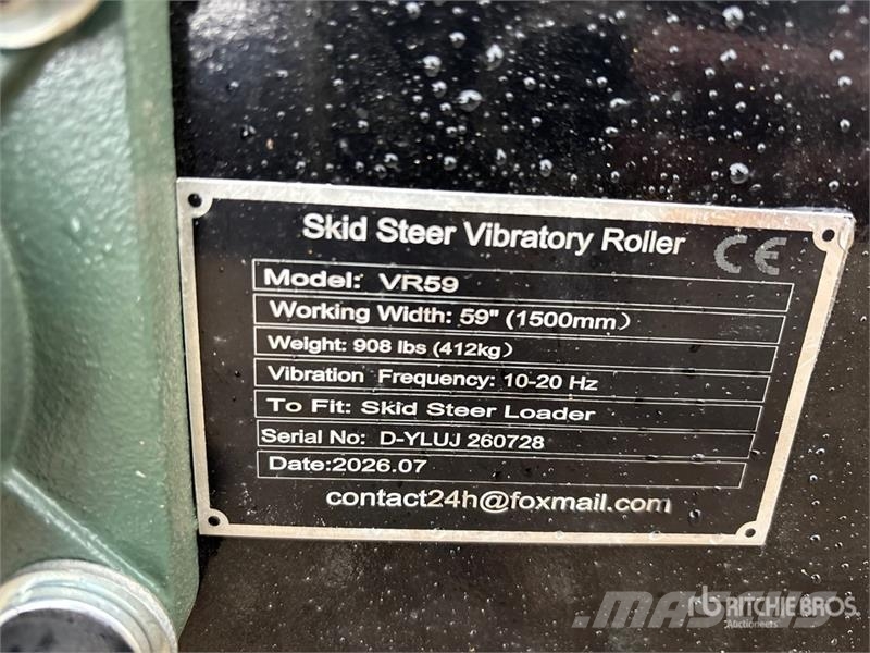  GIYI GY-VR59 59 in Skid Steer Vibratory Roller (Un Valce
