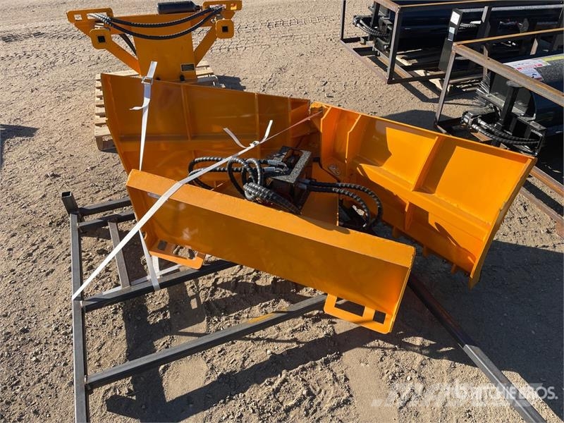 GIYI GY-VSB74 74 in V-Shaped Skid Steer Snow Blade Lâminas e arados de neve