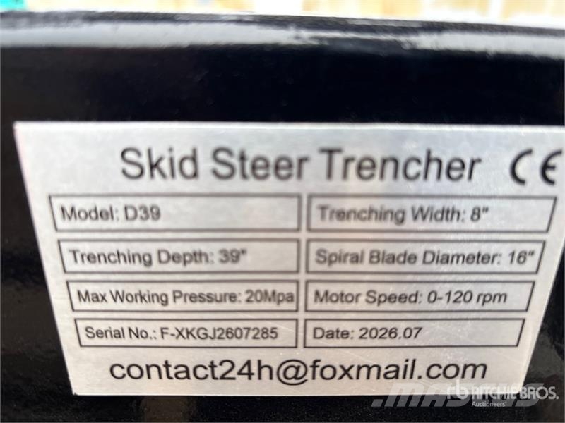  GIYI GY-X39 39 in Mini Skid Steer Trencher (Unused ماكينات حفر خنادق