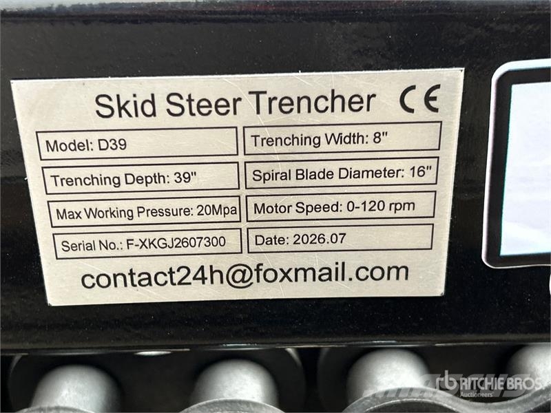 GIYI GY-X39 39 in Mini Skid Steer Trencher (Unused Rovokopači freze za kanale Trenčeri