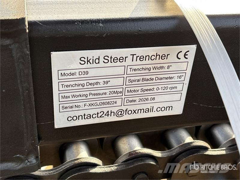 GIYI GY-X39 39 in Mini Skid Steer Trencher (Unused Valetadeiras