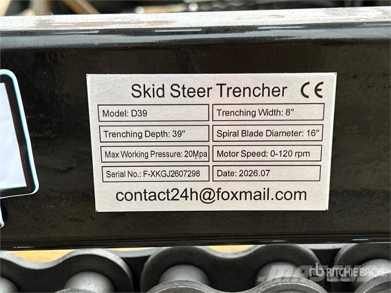 GIYI GY-X39 39 in Mini Skid Steer Trencher (Unused Rovokopači freze za kanale Trenčeri