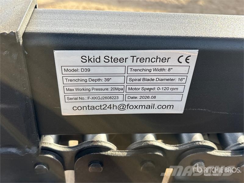 GIYI GY-X39 39 in Mini Skid Steer Trencher (Unused Valetadeiras