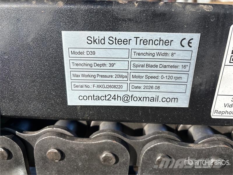 GIYI GY-X39 39 in Mini Skid Steer Trencher (Unused Канавокопачі