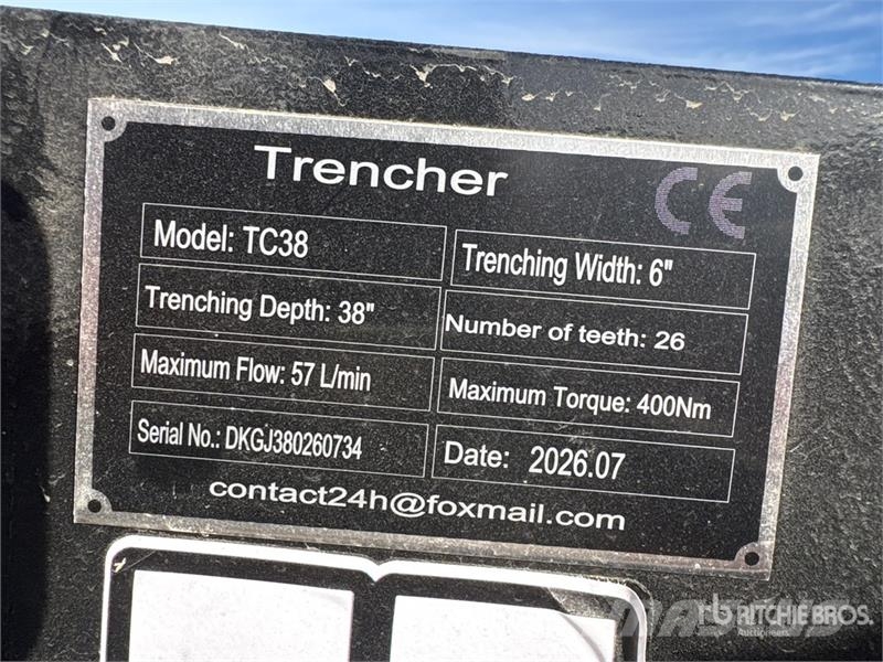 GIYI GY-X39 39 in Mini Skid Steer Trencher (Unused Árokásók
