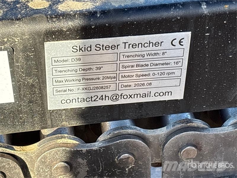  GIYI GY-X39 39 in Mini Skid Steer Trencher (Unused Rovokopači freze za kanale Trenčeri