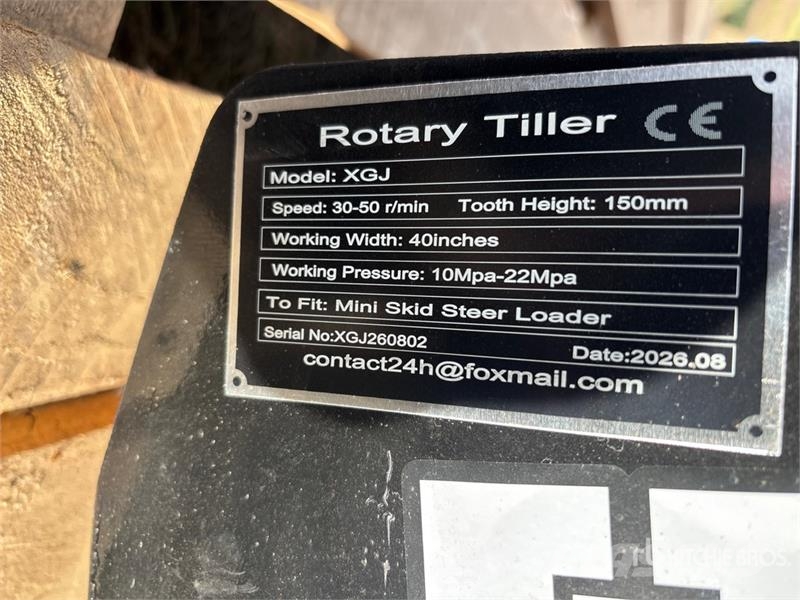 GIYI GY-XGJ 40 in Mini Skid Steer Tiller (Unused) Rotační brány a půdní frézy