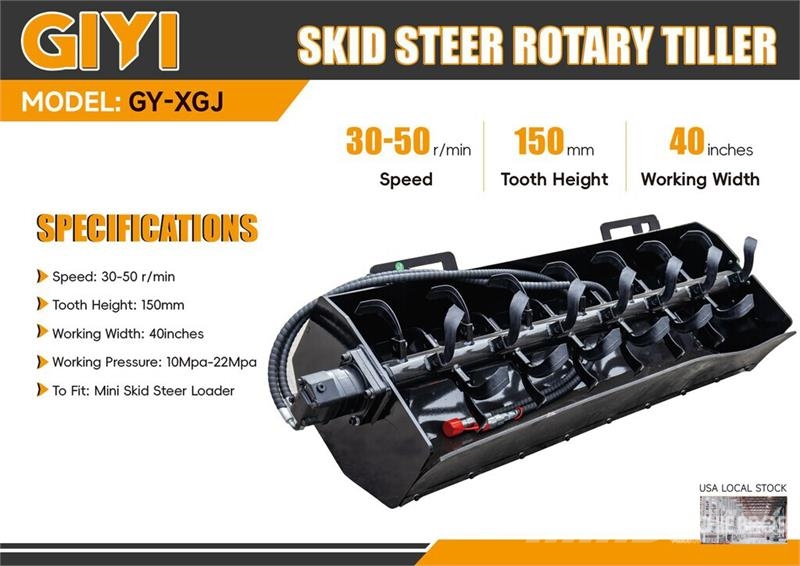 GIYI GY-XGJ 40 in Mini Skid Steer Tiller (Unused) Поглинальні борони / грунтові фрези