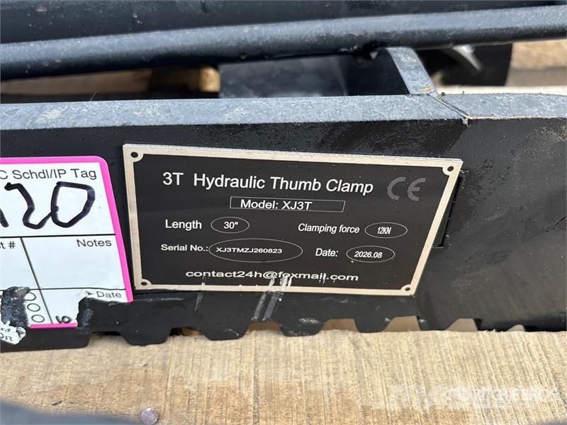  GIYI GY-XJ3T 30 in Hydraulic Excavator Thumb - Fit دلاء