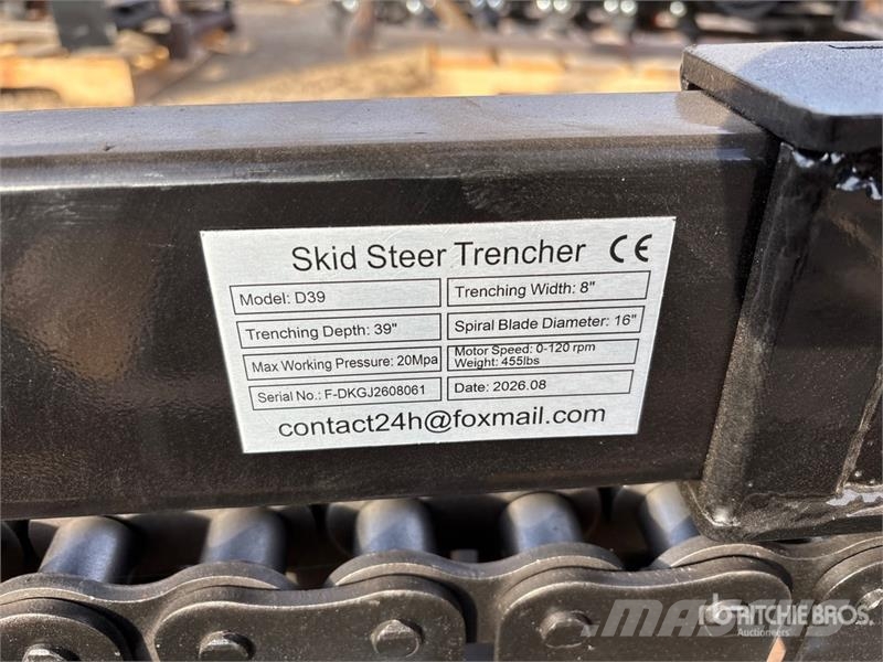 GIYI GY-Y D380 39 in Skid Steer Trencher (Unused) Kjedegravere