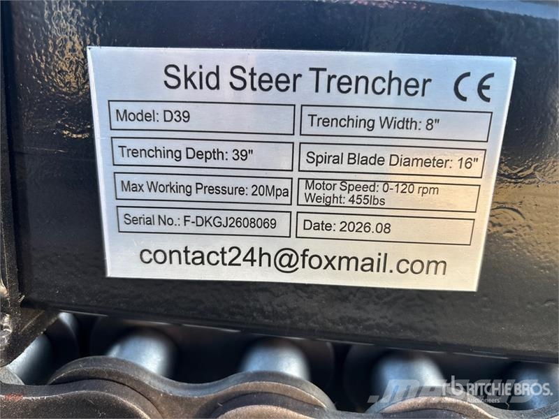 GIYI GY-Y D380 Skid Steer Trencher (Unused) Канавокопачі