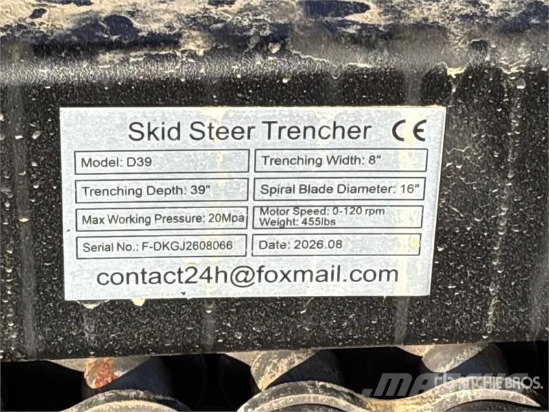 GIYI GY-Y D380 Skid Steer Trencher (Unused) Valetadeiras