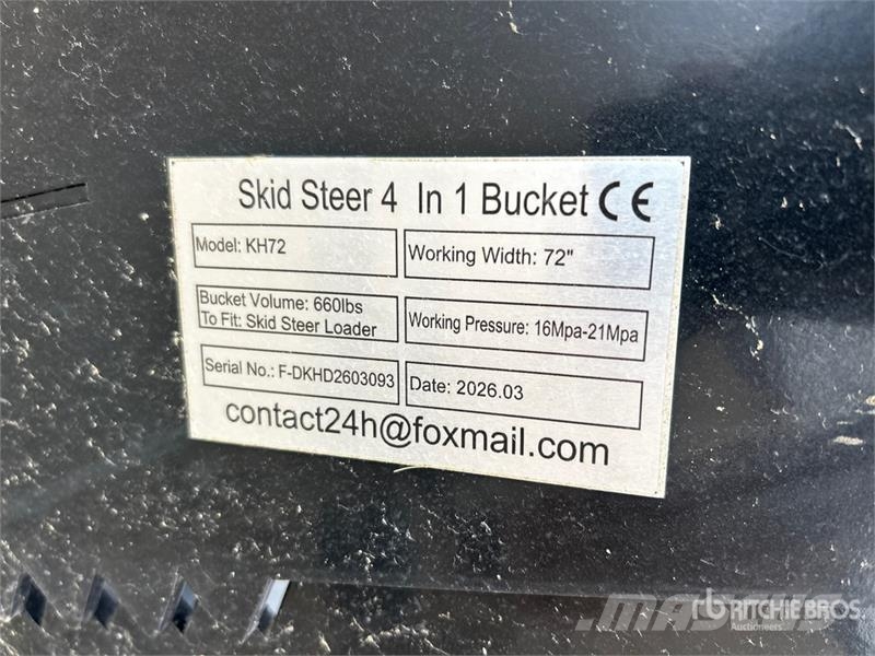  GIYI KH72 72 in Multi-Purpose Skid Steer Bucket (U Ковші