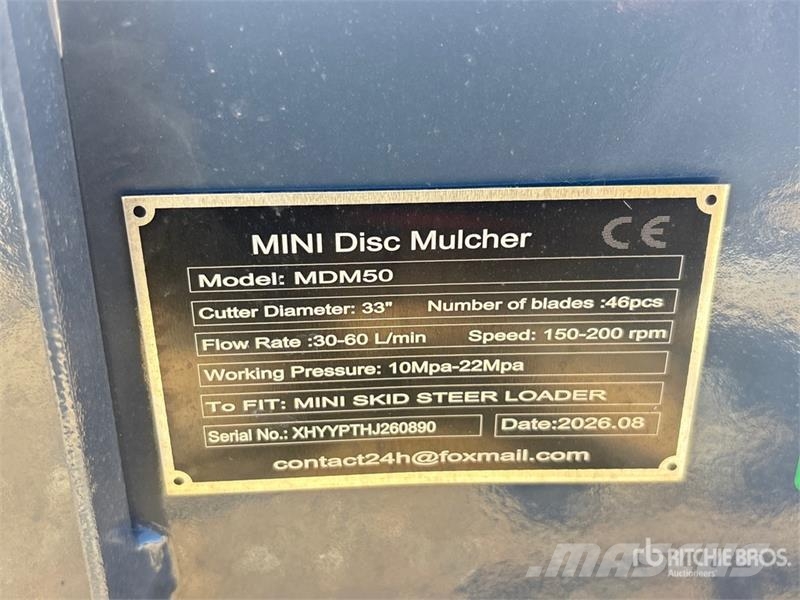 GIYI MDM50 33 in Mini Disc Skid Steer Mulcher (Unu Šumski mulčeri