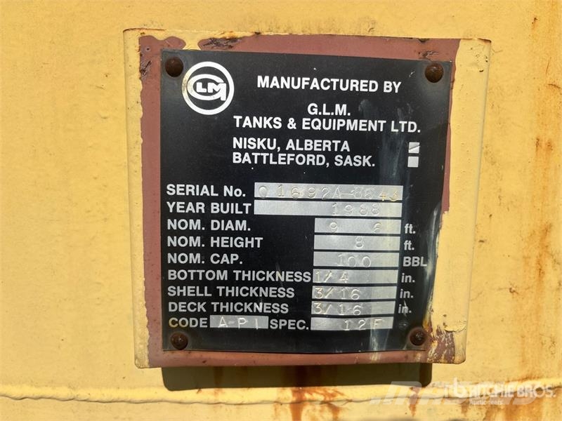 GLM 100 bbl Steel Tank 연료 및 첨가제 탱크