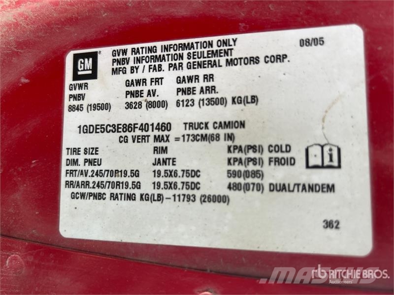 GMC C5500 4x4 Boom Truck Crane trucks