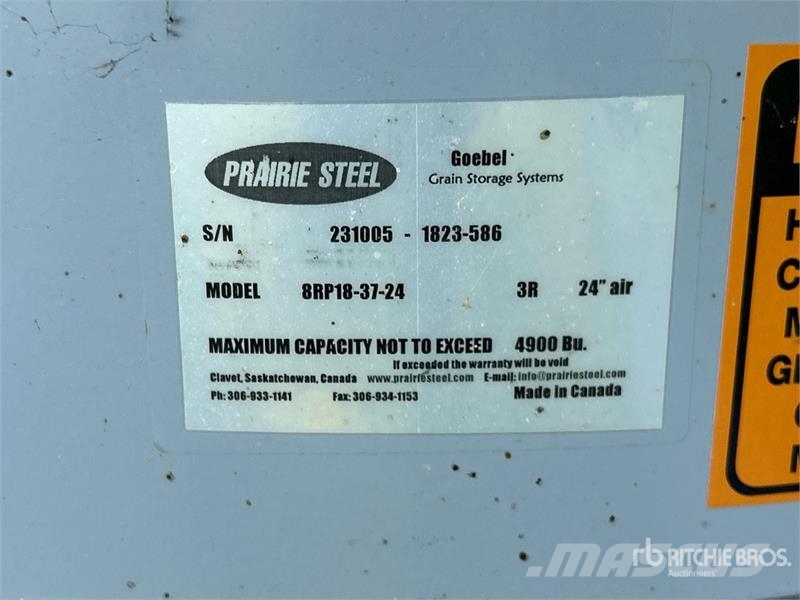 Goebel 8RP18-37-24 +/- 4900 bu 5 Ring Hopper Grain Bin Sonstige Ernte Verarbeitung und -lagerung