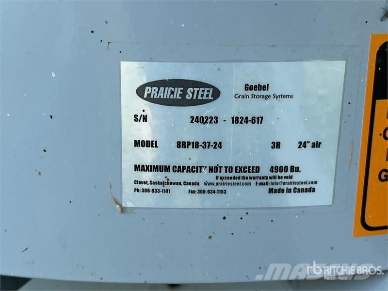 Goebel 8RP18-37-24 +/- 4900 bu 5 Ring Hopper Grain Bin Sonstige Ernte Verarbeitung und -lagerung