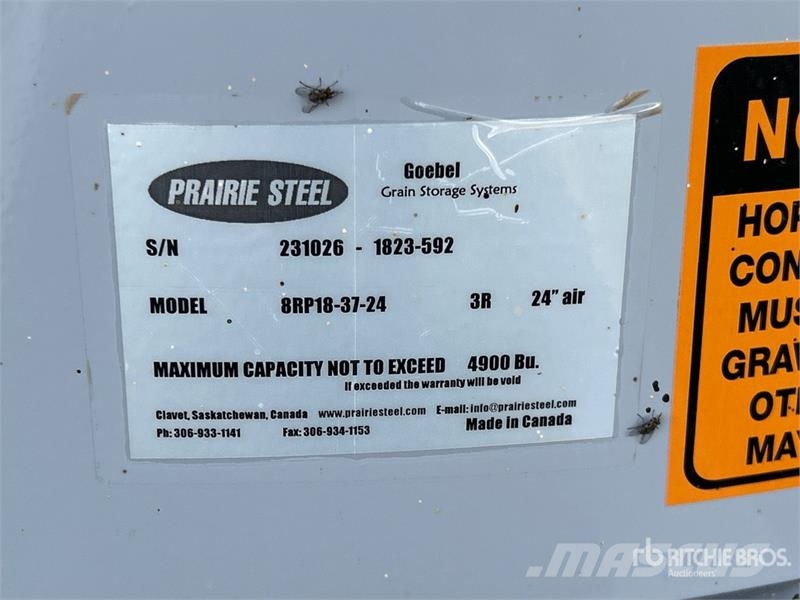 Goebel 8RP18-37-24 +/- 4900 bu 5 Ring Hopper Grain Bin Sonstige Ernte Verarbeitung und -lagerung