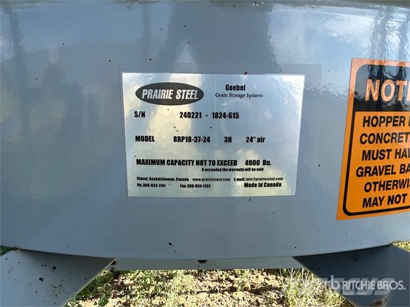 Goebel 8RP18-37-24 +/- 4900 bu 5 Ring Hopper Grain Bin Sonstige Ernte Verarbeitung und -lagerung