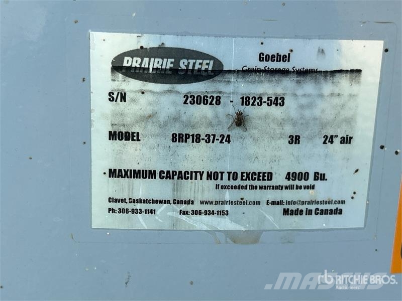 Goebel 8RP18-37-24 +/- 4900 bu 5 Ring Hopper Grain Bin Sonstige Ernte Verarbeitung und -lagerung
