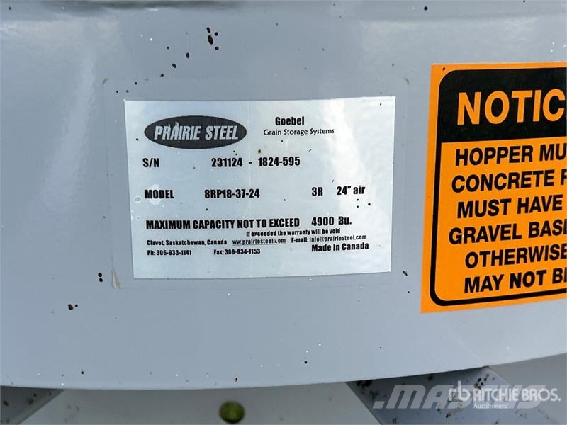 Goebel 8RP18-37-24 +/- 4900 bu 5 Ring Hopper Grain Bin Sonstige Ernte Verarbeitung und -lagerung