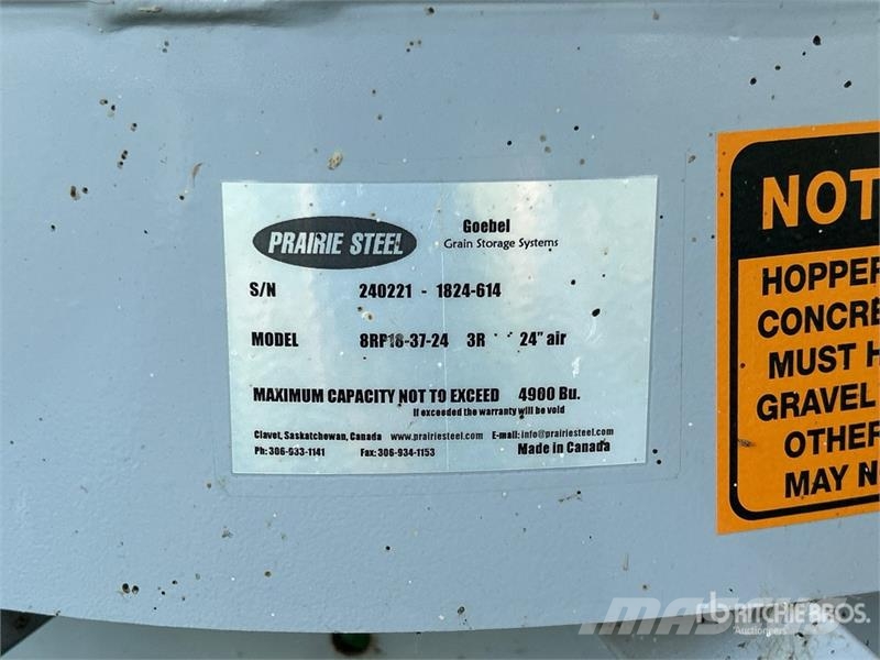 Goebel 8RP18-37-24 +/- 4900 bu 5 Ring Hopper Grain Bin Sonstige Ernte Verarbeitung und -lagerung